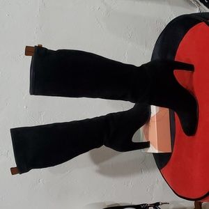 Stuart Weitzman Tall Black Suede Boots